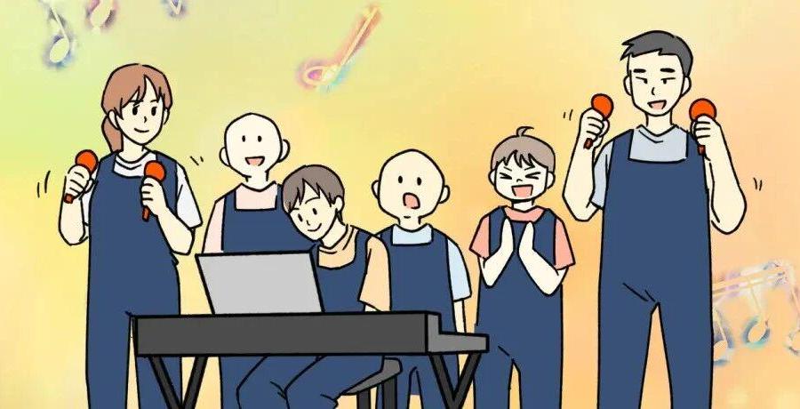 “接下来有请慧灵农场，表演大合唱《光辉岁月》”